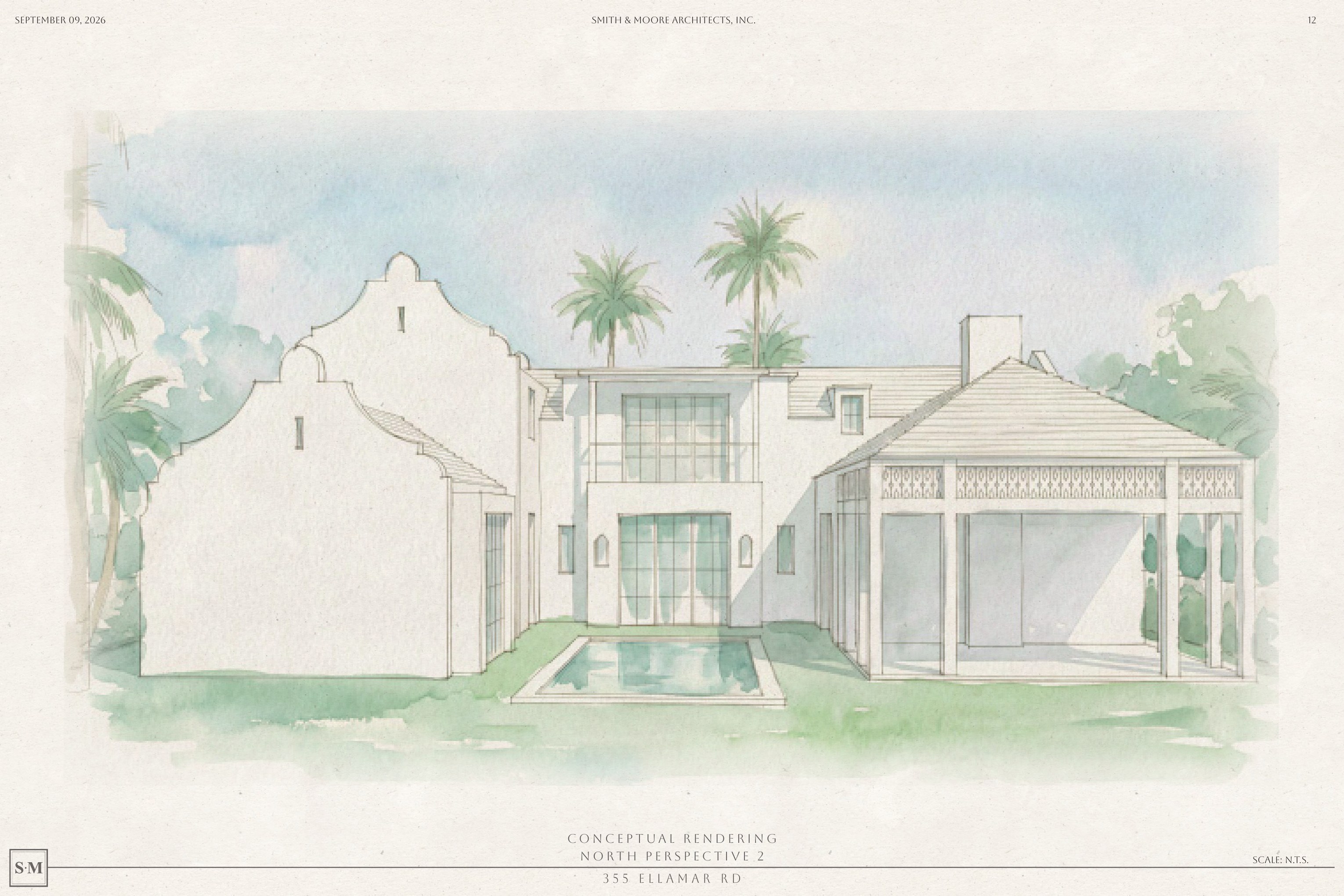 Full Ellamar garden elevation rendering